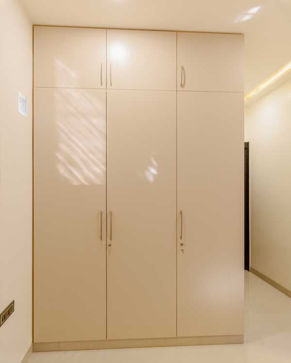 Soft Gold Storage Wall
