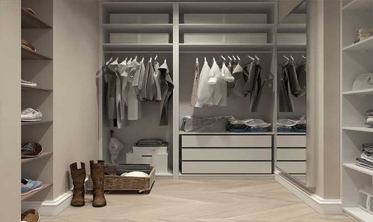 Muted Walk-In Wardrobe